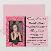 Photo Pink Leopard Graduation Invitation (Devant / Derrière)