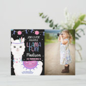 Photo Pink Llama Fun Llama Invitations Anniversair (Debout devant)