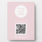 Photo Pink Scan Me To Pay QR Code Plaque (Devant)