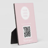 Photo Pink Scan Me To Pay QR Code Plaque (Côté)