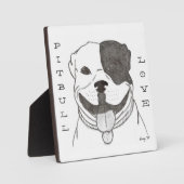 Photo Pitbull Love Plaque (Recto)