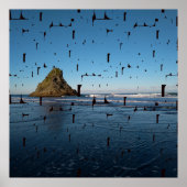 Photo Plage personnalisée Typographie Poster d'amo (Devant)