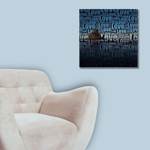 Photo Plage personnalisée Typographie Poster d'amo