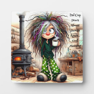 Photo Plaque à café Quirky Lady Presque Humaine Tabletop