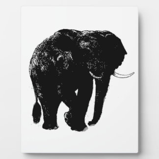 Photo Plaque à plateau éléphant avec de l'Easel