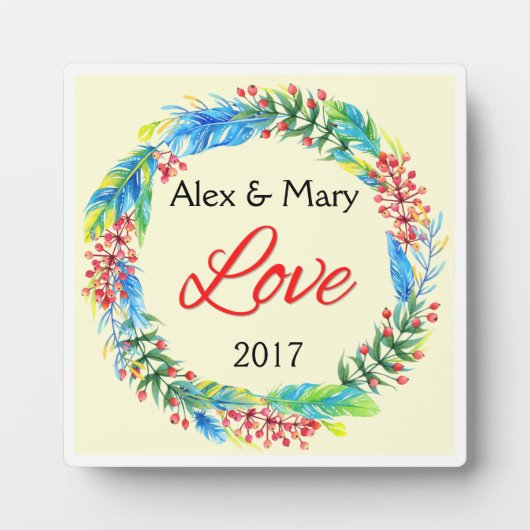 Photo Plaque Amour de couple (Devant)