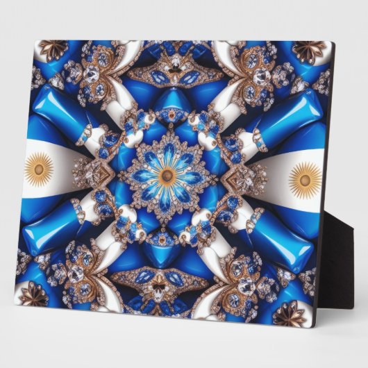 Photo Plaque aux couleurs argentines Design moderne (Côté)