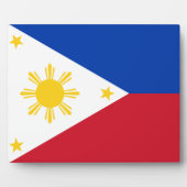 Photo Plaque avec drapeau des Philippines (Devant)