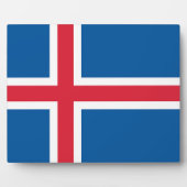 Photo Plaque avec drapeau d'Islande (Devant)