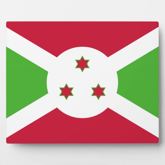 Photo Plaque avec drapeau du Burundi (Devant)