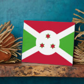 Photo Plaque avec drapeau du Burundi (Côté)