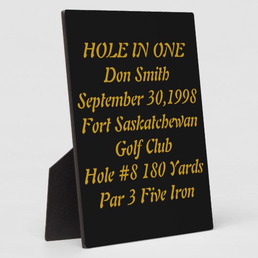 Photo Plaque avec le texte (Côté)