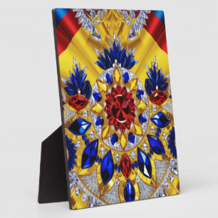 Photo Plaque avec Roumanie Couleurs Design moderne