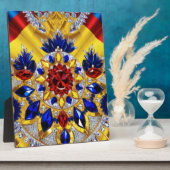 Photo Plaque avec Roumanie Couleurs Design moderne (Côté)