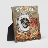 Photo Plaque « Bienvenue », conception de carreaux de st (Recto)