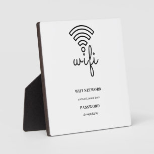 Photo Plaque blanche pour réseau Wifi et mot de passe