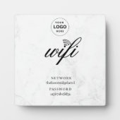 Photo Plaque blanche pour réseau Wifi et mot de passe (Devant)