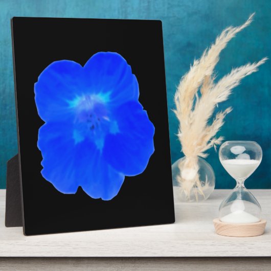 Photo Plaque bleue de Nasturtium (Côté)