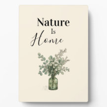 Plaque Botanique 'La Nature Est La Maison'