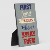 Photo Plaque Breaking Rules (Côté)
