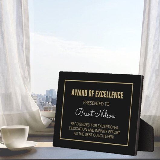 Photo Plaque cadeau de l'entraîneur