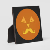 Photo Plaque Citrouille de la Moustache d'Halloween (Recto)