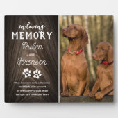 Photo Plaque commémorative commune pour animaux de compa (Devant)