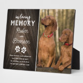 Photo Plaque commémorative commune pour animaux de compa (Côté)