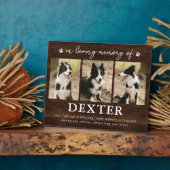 Photo Plaque commémorative de perte d'animal rustique 3  (Côté)