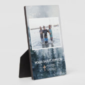 Photo Plaque commémorative du baptême chrétien du garçon (Côté)