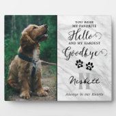 Photo Plaque commémorative élégante pour perte d'animal  (Devant)