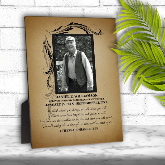 Photo Plaque commémorative photographique en or