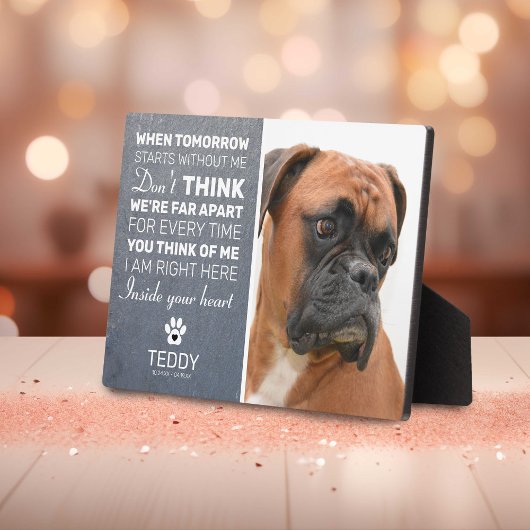 Photo Plaque commémorative pour animal de compagnie en a