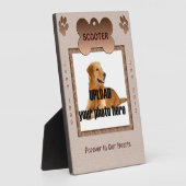 Photo Plaque commémorative pour chien Tons bruns (Côté)