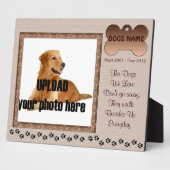 Photo Plaque commémorative pour chien tons marrons (Côté)