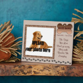 Photo Plaque commémorative pour chien tons marrons (Côté)