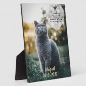 Photo Plaque commémorative pour perte de chat, condoléan (Côté)