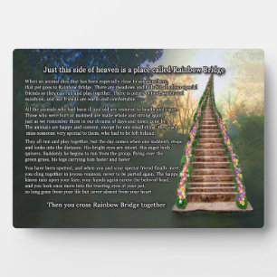 Photo Plaque commémorative Rainbow Bridge pour animaux d