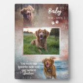 Photo Plaque commémorative Rust & Navy Paws Hello Chien  (Devant)