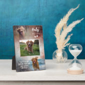 Photo Plaque commémorative Rust & Navy Paws Hello Chien  (Côté)