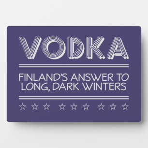 Photo Plaque couleur personnalisée VODKA
