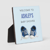 Photo Plaque d'Affiche de bienvenue Basket bleue (Recto)
