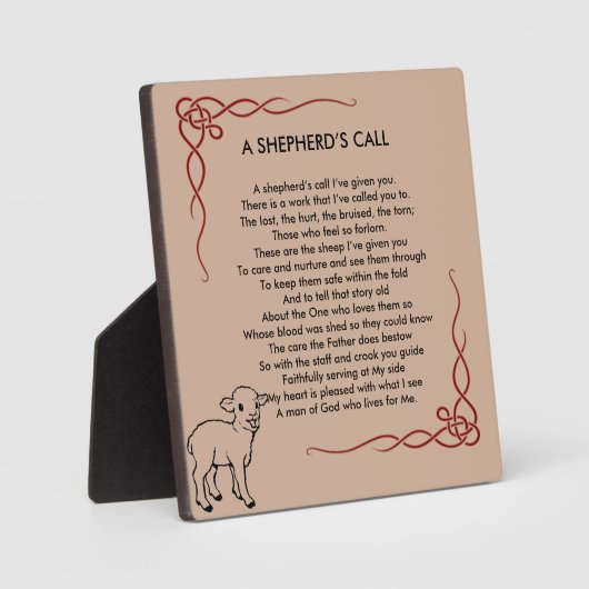 Photo Plaque d'appréciation du pasteur (Recto)