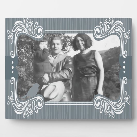 Photo Plaque d'art aux oiseaux gris (Devant)