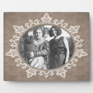 Photo Plaque d'art en dentelle Vintage ronde
