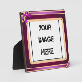 Photo Plaque d'art violet au ruban (Recto)