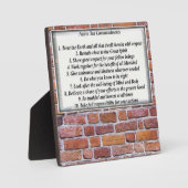 Photo Plaque de 10 commandements natifs avec Easel (Recto)