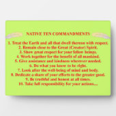 Photo Plaque de 10 commandements natifs avec Easel (Devant)