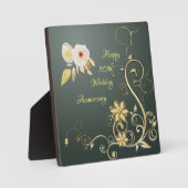 Photo Plaque de 50e anniversaire de mariage avec chevale (Recto)