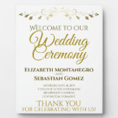 Photo Plaque de bienvenue Gold Elegant Wedding (Devant)
